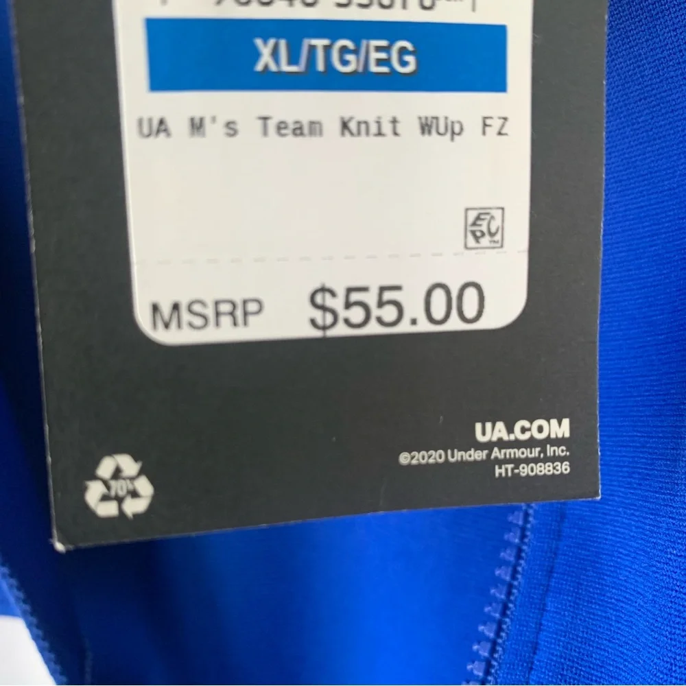 Under Armour (XL) ( NWT)Men's Performance Jacket in Blue and White - Picture 7 of 7